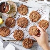 Oatmeal Chiquita Banana cookies with dark chocolate